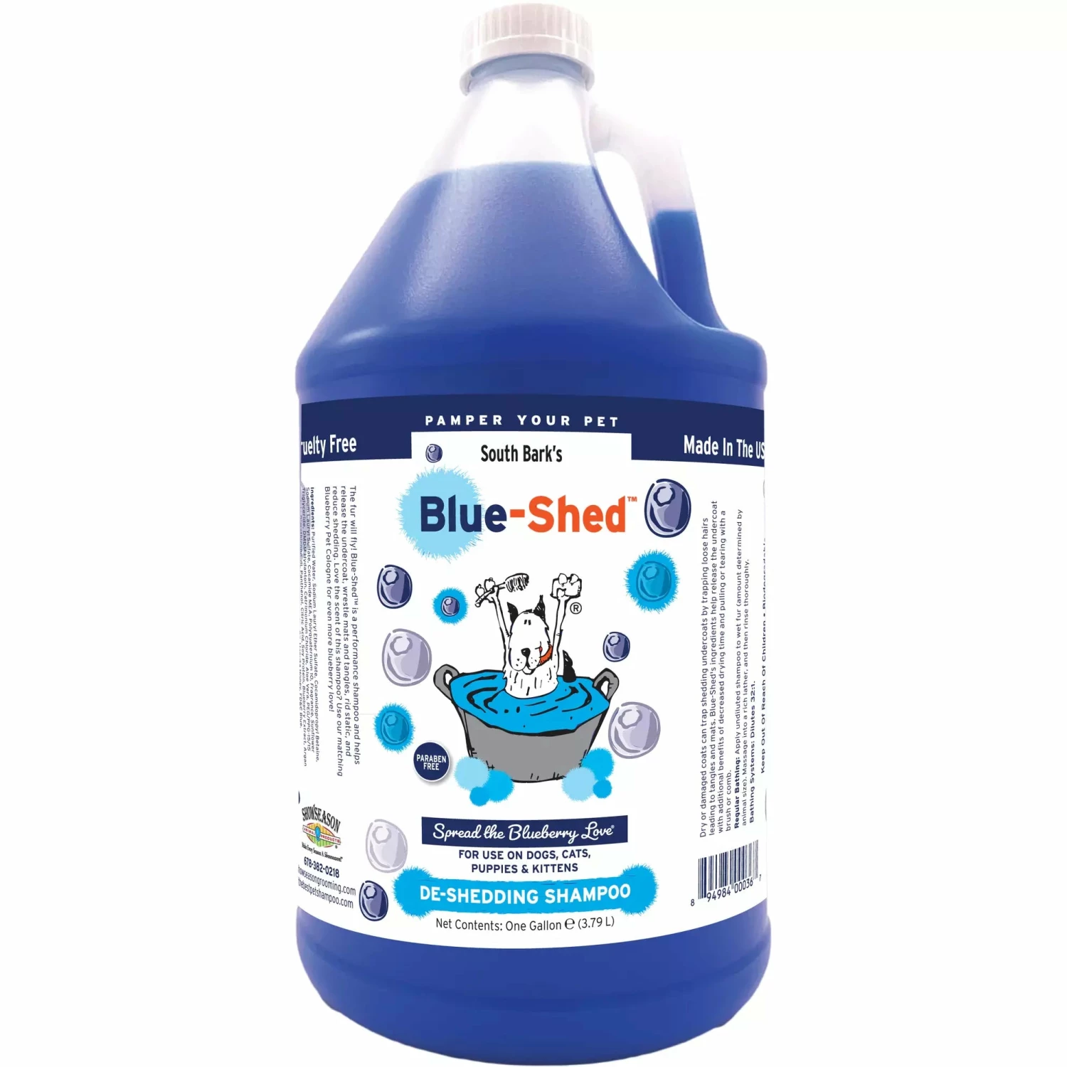Show Season Blueberry De-Shed Shampoo-Gallon 3 Show Season Blueberry De-Shed Shampoo-Gallon