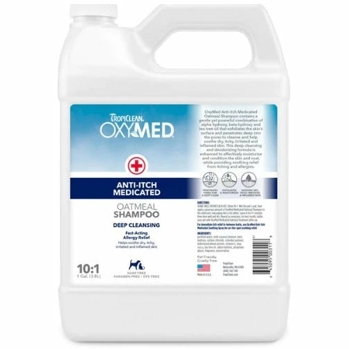 Tropiclean Oxymed Anti-Itch Medicated Oatmeal Shampoo-Gallon 3 Tropiclean Oxymed Anti-Itch Medicated Oatmeal Shampoo-Gallon