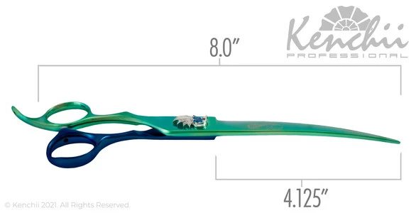 Kenchii Peacock™ | 8.0" Curved Shears | Lefty 4 Kenchii Peacock™ | 8.0" Curved Shears | Lefty - Image 2