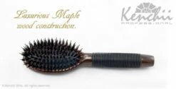 Small Boar And Nylon Bristle Brush With One-piece Maple Body