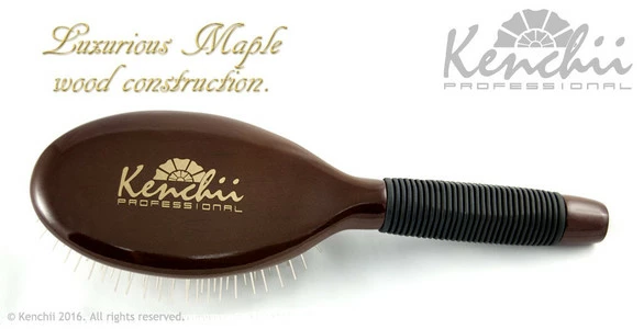 Large Metal Pin Brush With One-piece Maple Body 4 Large Metal Pin Brush With One-piece Maple Body - Image 2