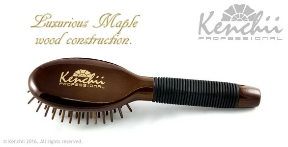 Small Wood Pin Brush With One-piece Maple Body 4 Small Wood Pin Brush With One-piece Maple Body - Image 2