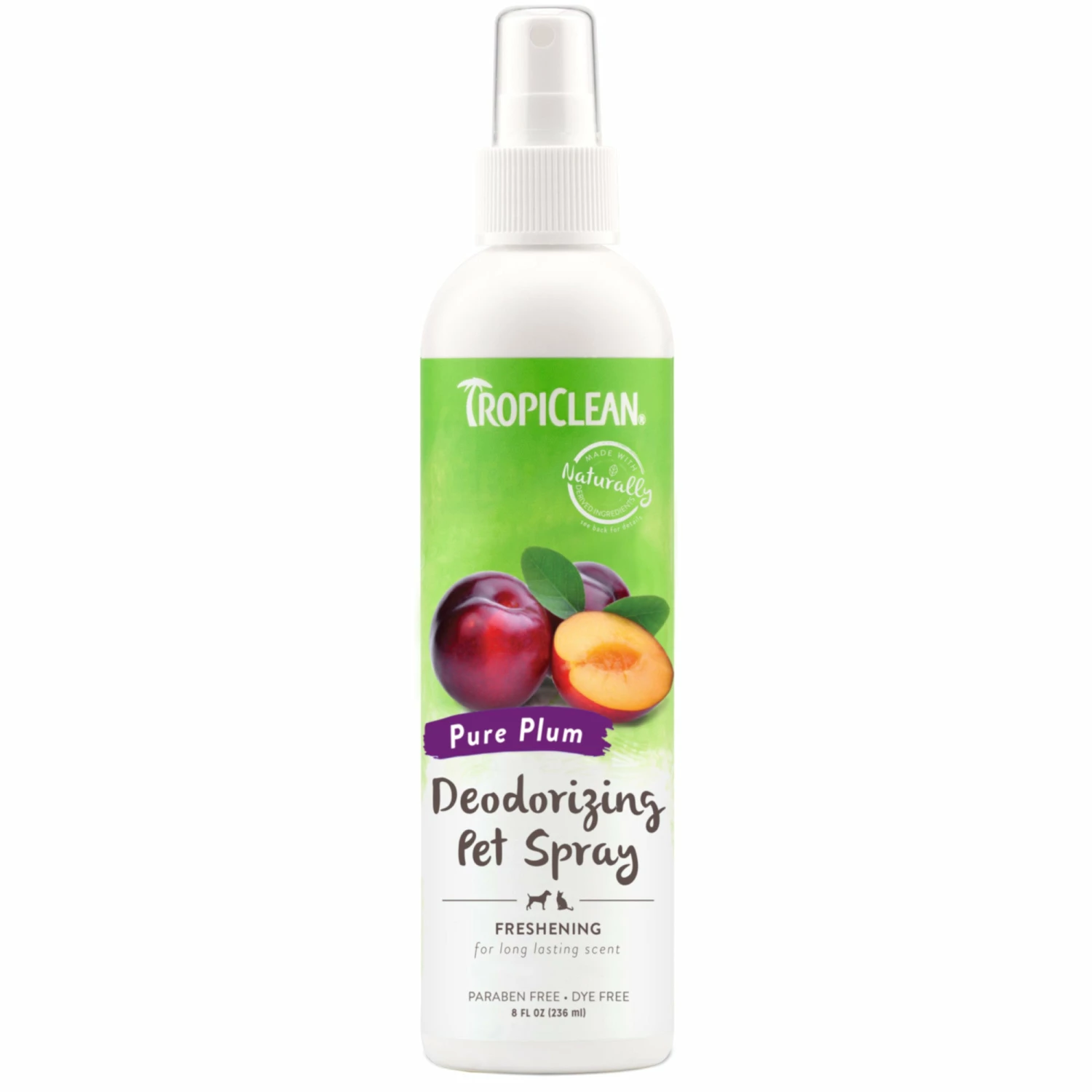 Tropiclean Pure Plum Deodorizing Pet Spray- 8oz 3 Tropiclean Pure Plum Deodorizing Pet Spray- 8oz