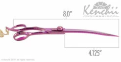 Kenchii Pink Poodle™ | 8.0" Curved Shears | Lefty -pet supplies sale pink poodle 8c left dim 99217.1563291894