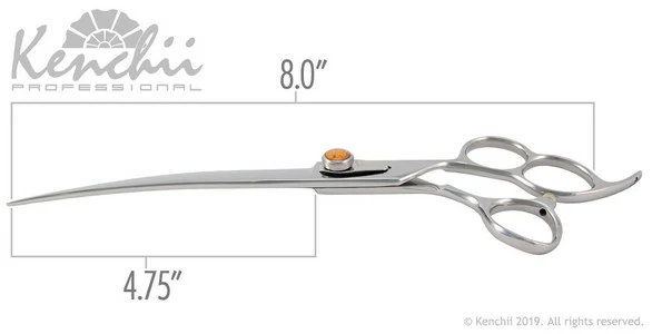 Kenchii T3™ | 8.0" Three Ring Handle Curved Shears 5 Kenchii T3™ | 8.0" Three Ring Handle Curved Shears - Image 3